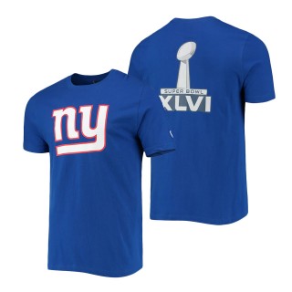 New York Giants New Era Royal Patch Up Collection Super Bowl XLVI T-Shirt