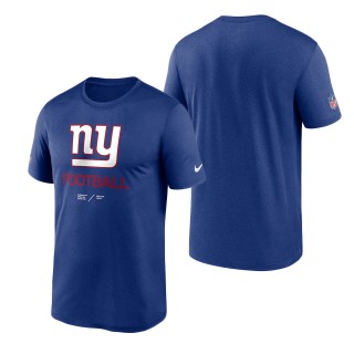 Men's New York Giants Royal Infographic Performance T-Shirt