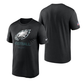 Men's Philadelphia Eagles Black Infographic Performance T-Shirt