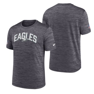 Men's Philadelphia Eagles Black Velocity Athletic Stack Performance T-Shirt