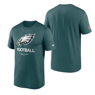 Men's Philadelphia Eagles Midnight Green Infographic Performance T-Shirt