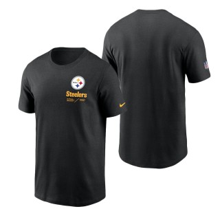 Men's Pittsburgh Steelers Black Infograph Lockup Performance T-Shirt