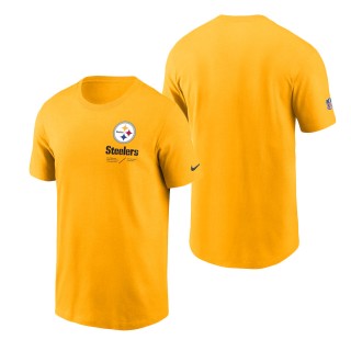 Men's Pittsburgh Steelers Gold Infograph Lockup Performance T-Shirt