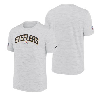 Men's Pittsburgh Steelers White Velocity Athletic Stack Performance T-Shirt