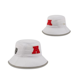 Las Vegas Raiders White AFC Logo Pro Bowl Bucket Hat