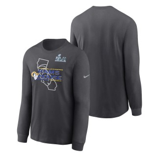 Los Angeles Rams Anthracite Super Bowl LVI Champions Hometown Long Sleeve T-Shirt