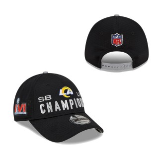 Los Angeles Rams Black Super Bowl LVI Champions Locker Room Trophy Collection 9FORTY Snapback Adjustable Hat