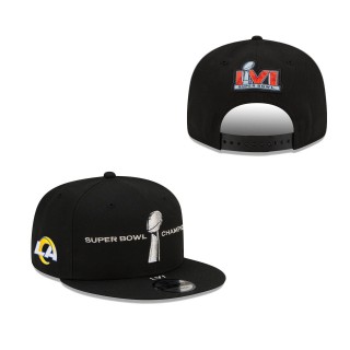 Los Angeles Rams Black Super Bowl LVI Champions Parade 9FIFTY Snapback Adjustable Hat
