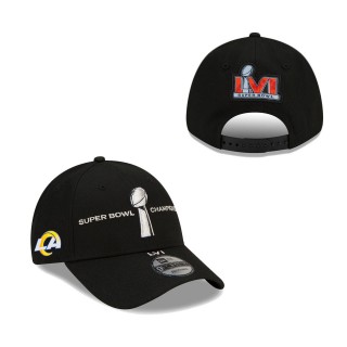 Los Angeles Rams Black Super Bowl LVI Champions Parade 9FORTY Snapback Adjustable Hat