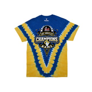 Los Angeles Rams Blue Super Bowl LVI Champions V-Dye T-Shirt