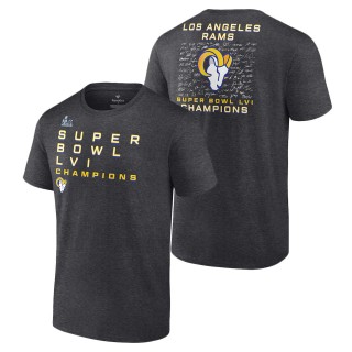 Los Angeles Rams Charcoal Super Bowl LVI Champions Big & Tall Signature Route T-Shirt