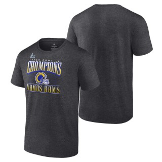 Los Angeles Rams Charcoal Super Bowl LVI Champions Hometown Game Plan T-Shirt
