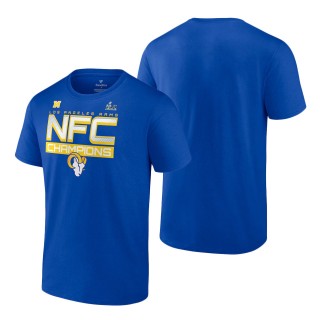 Los Angeles Rams Royal 2021 NFC Champions Iconic Slant T-Shirt