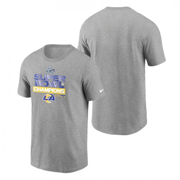 Los Angeles Rams Gray Super Bowl LVI Champions Locker Room Trophy Collection T-Shirt