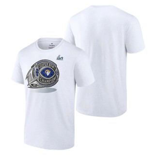 Los Angeles Rams White Super Bowl LVI Champions Big & Tall Ring T-Shirt