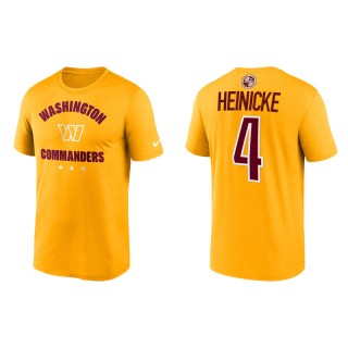 Taylor Heinicke Commanders Name & Number Gold T-Shirt