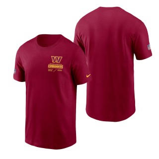 Men's Washington Commanders Burgundy Infograph Lockup Performance T-Shirt
