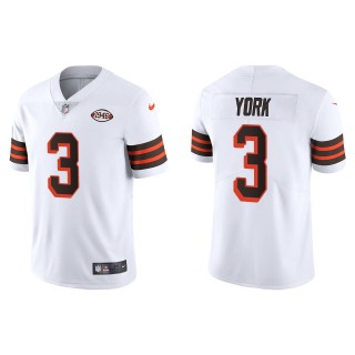 Men's Browns Cade York White 1946 Collection Limited Jersey