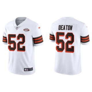 Men's Browns Dawson Deaton White 1946 Collection Limited Jersey