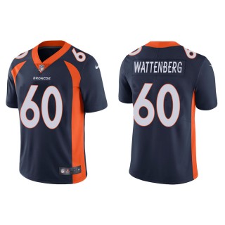 Men's Broncos Luke Wattenberg Navy Vapor Limited Jersey