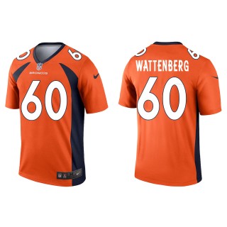 Men's Broncos Luke Wattenberg Orange Legend Jersey