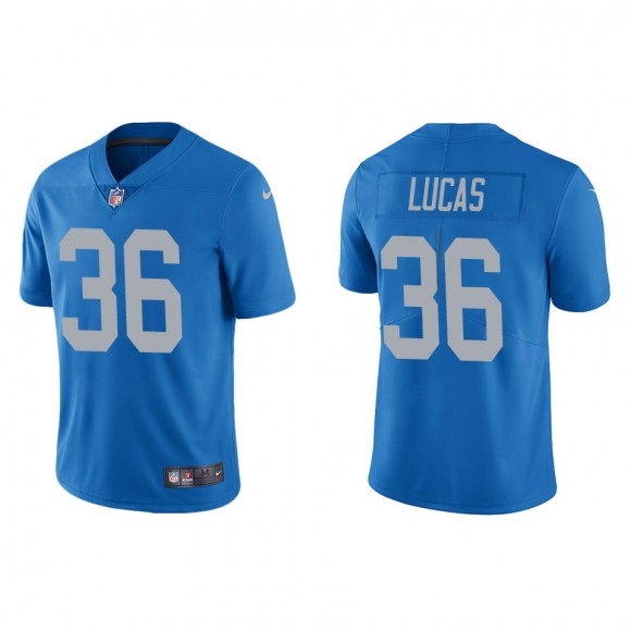 Men's Lions Chase Lucas Blue Vapor Limited Jersey