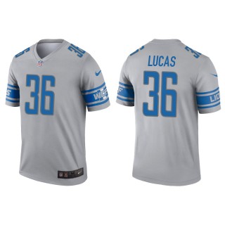 Men's Lions Chase Lucas Gray Inverted Legend Jersey