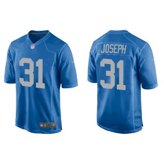 Men's Lions Kerby Joseph Blue Throwback Game Jersey