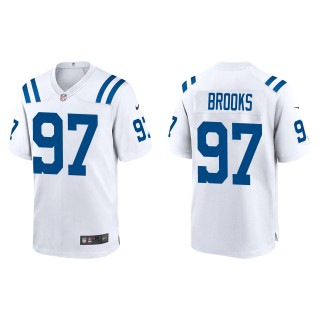 Men's Colts Curtis Brooks White Game Jersey