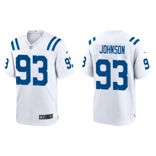 Men's Colts Eric Johnson White Game Jersey