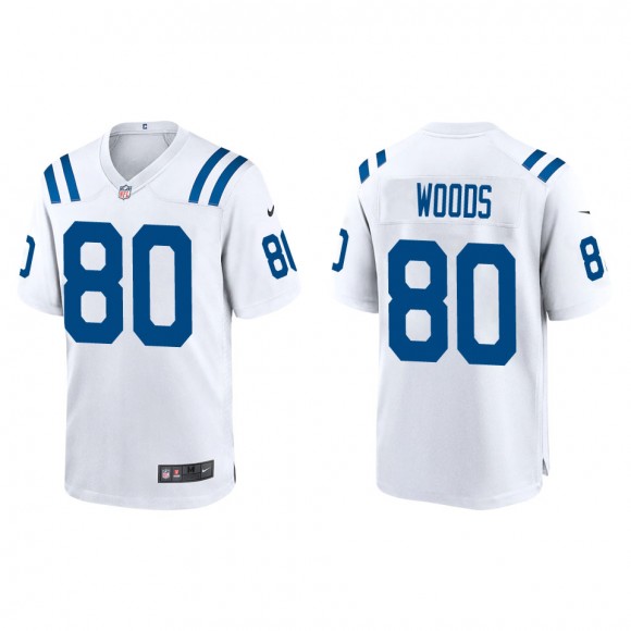 Men's Colts Jelani Woods White Game Jersey