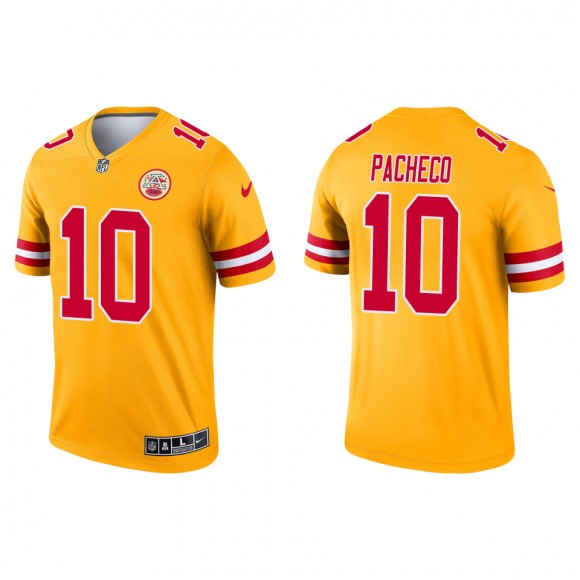 Men's Chiefs Isaih Pacheco Yellow Inverted Legend Jersey