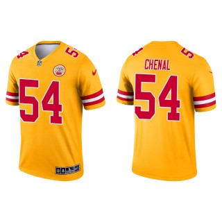 Men's Chiefs Leo Chenal Yellow Inverted Legend Jersey