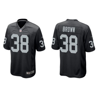 Men's Raiders Brittain Brown Black Game Jersey