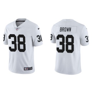 Men's Raiders Brittain Brown White Vapor Limited Jersey