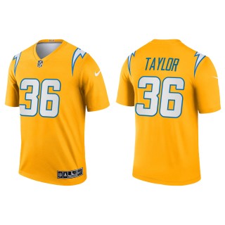 Men's Chargers Ja'Sir Taylor Gold Inverted Legend Jersey