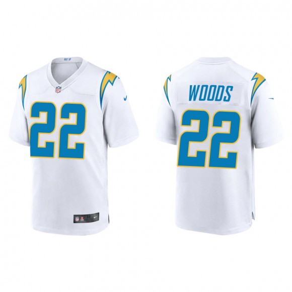 Men's Chargers JT Woods White Game Jersey
