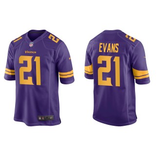 Men's Vikings Akayleb Evans Purple Alternate Game Jersey