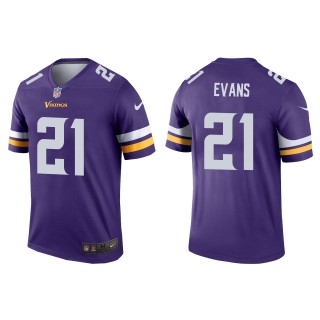 Men's Vikings Akayleb Evans Purple Legend Jersey