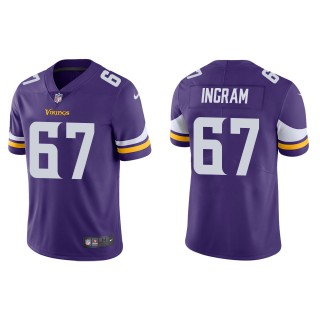 Men's Vikings Ed Ingram Purple Vapor Limited Jersey