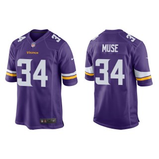 Men's Vikings Nick Muse Purple Game Jersey