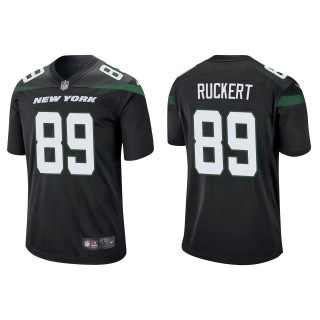 Men's Jets Jeremy Ruckert Black Game Jersey