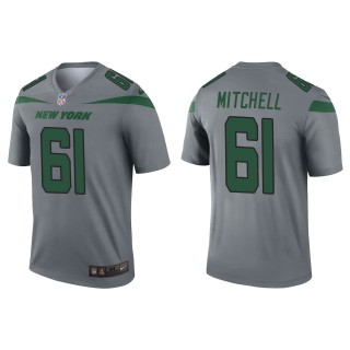 Men's Jets Max Mitchell Gray Inverted Legend Jersey