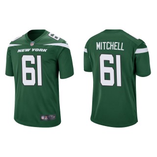 Men's Jets Max Mitchell Green Game Jersey