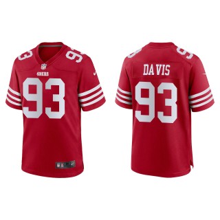Men's 49ers Kalia Davis Scarlet Game Jersey