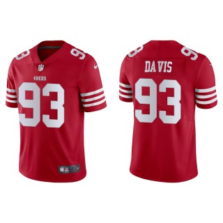 Men's 49ers Kalia Davis Scarlet Vapor Limited Jersey