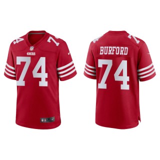 Men's 49ers Spencer Burford Scarlet Game Jersey
