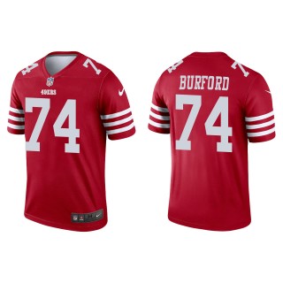 Men's 49ers Spencer Burford Scarlet Legend Jersey