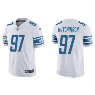 Men's Lions Aidan Hutchinson White 2022 NFL Draft Vapor Limited Jersey