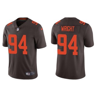 Men's Browns Alex Wright Brown 2022 NFL Draft Alternate Vapor Limited Jersey